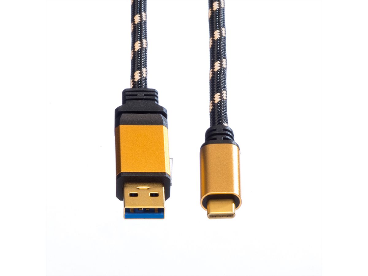 ROLINE GOLD USB 3.2 Gen 1 kabel, A-C, M/M, 0,5 m