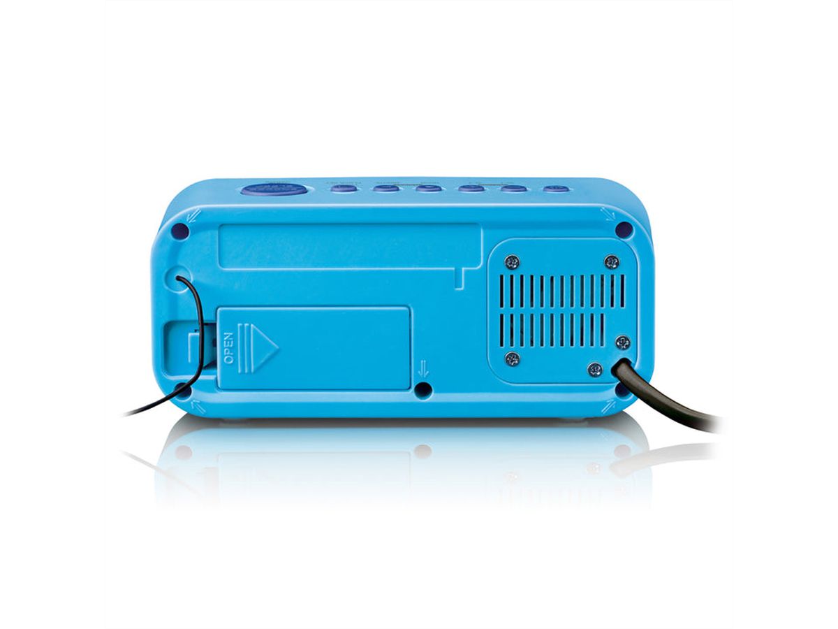 Lenco wekkerradio CR-205 blauw, LED-display, alarmfunctie, slaaptimer