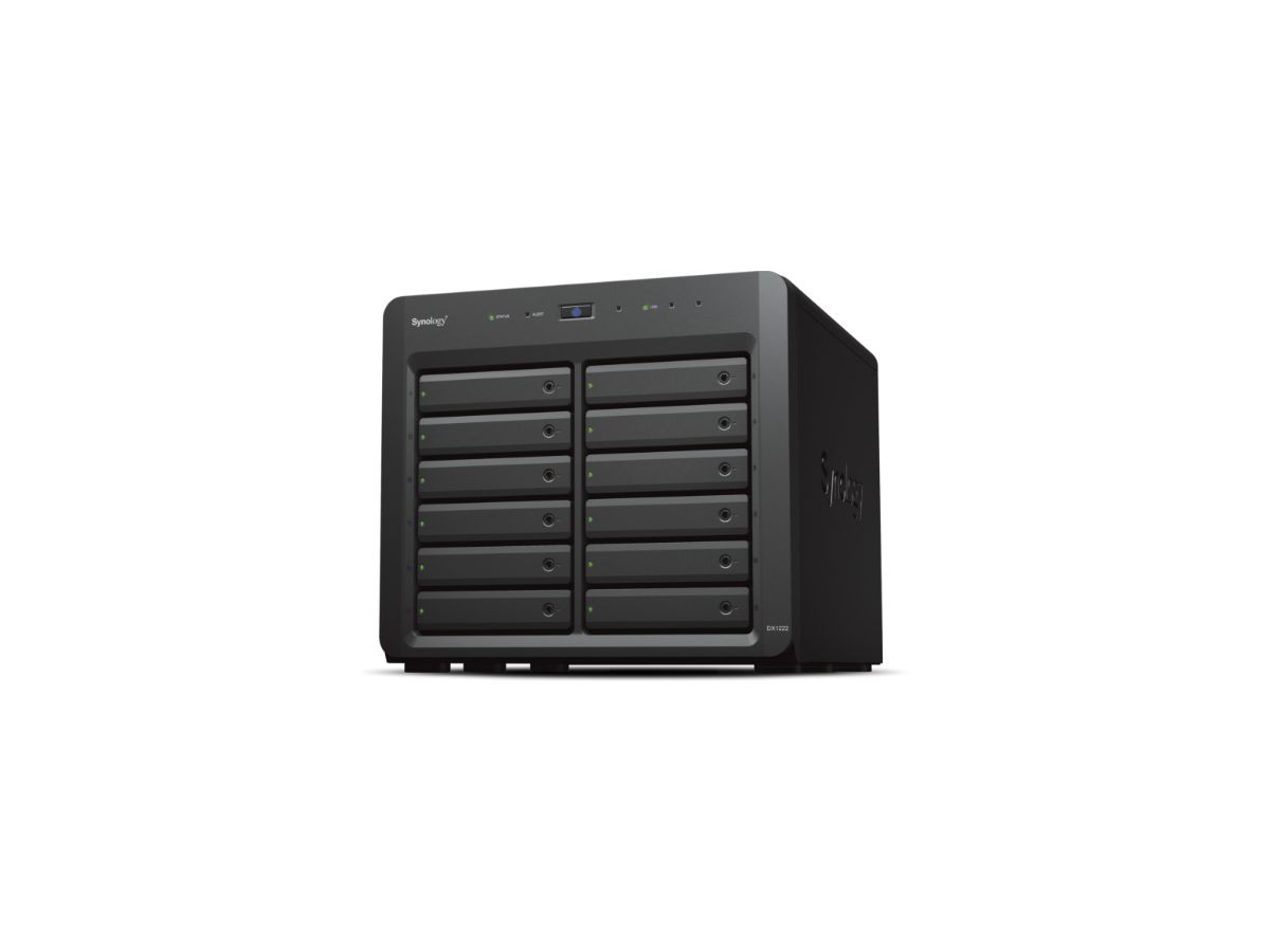 Synology DX1222 behuizing voor opslagstations HDD-/SSD-behuizing Zwart 2.5/3.5"