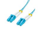 VALUE FO Jumper Cable 50/125µm OM3, LC/LC, Low-Loss-Connector, turquoise, 10 m