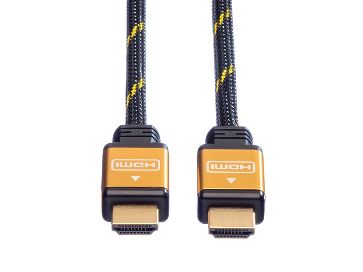 ROLINE GOLD HDMI HighSpeed Kabel, M/M, Retail Blister, 1 m