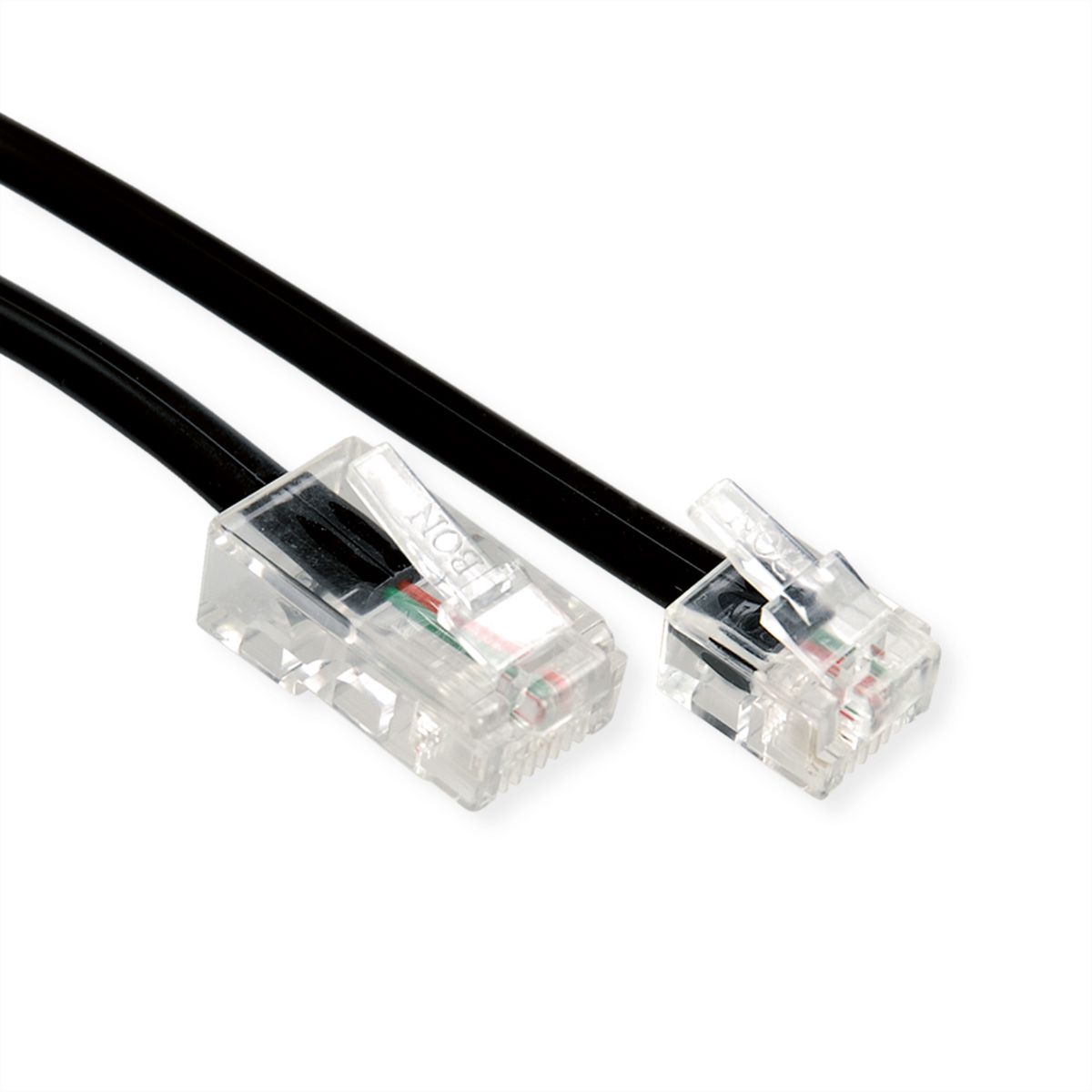 leerboek gebaar Geneigd zijn Telefoonkabel RJ11 (6P2C) - RJ45 (8P2C), zwart, 5 m - SECOMP Nederland GmbH