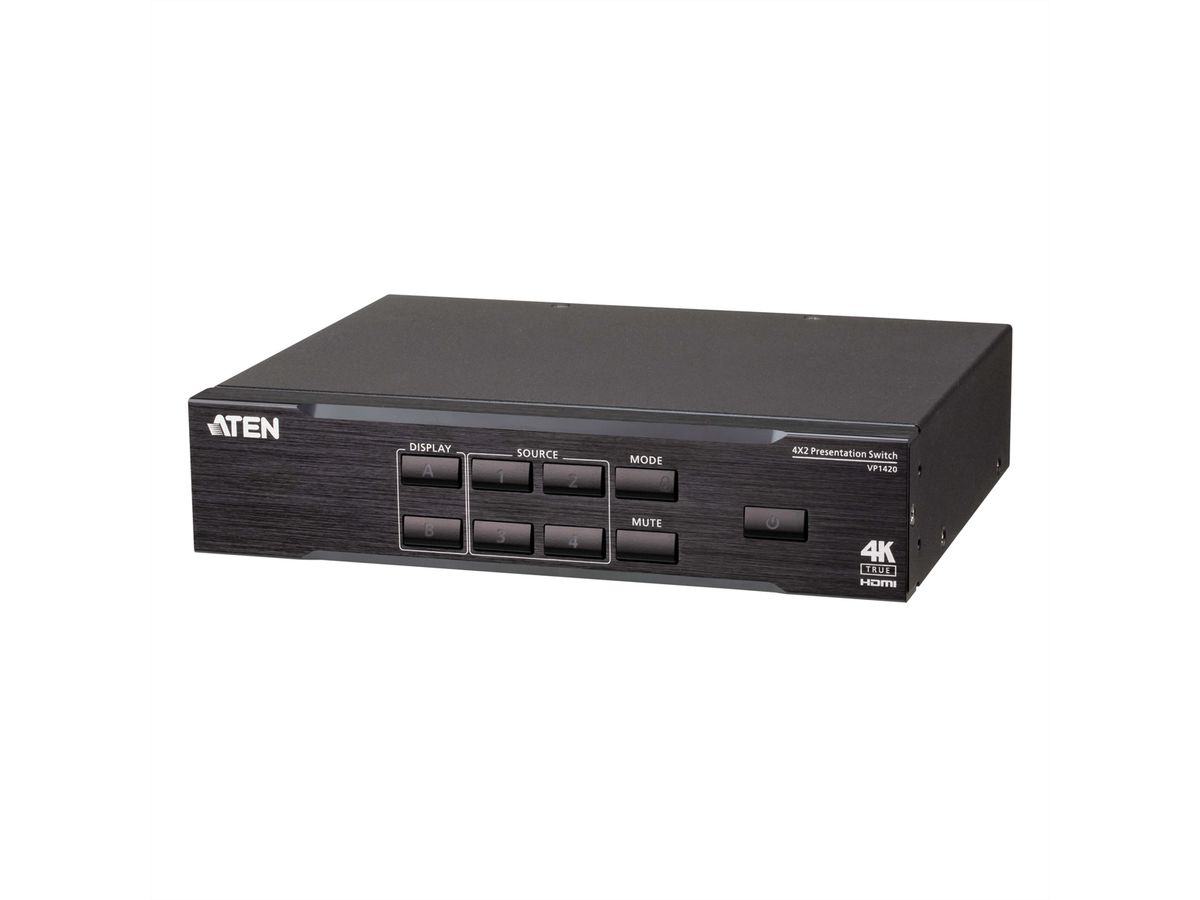 ATEN VP1420 4 x 2 True 4K Präsentation Matrix Switch