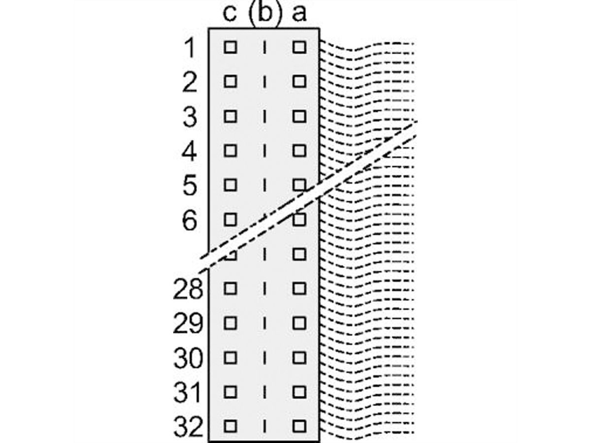 SCHROFF Stekker Type C, EN 60603, DIN 41612, voor lintkabel