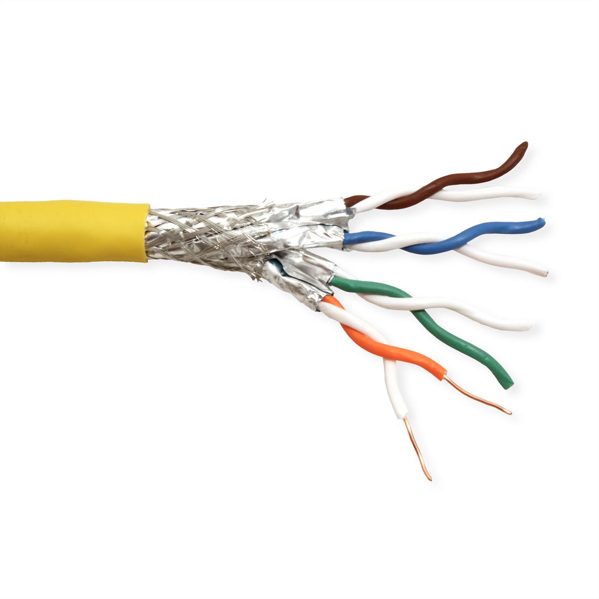 ROLINE S/FTP (PiMF) kabel, Cat.8 (Klasse I), massieve draad, AWG22, LSOH, 100 m