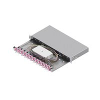 FO Splice Housing, Grade C 19" 1U, 24 Ports, 24x LC-Duplex, OM4