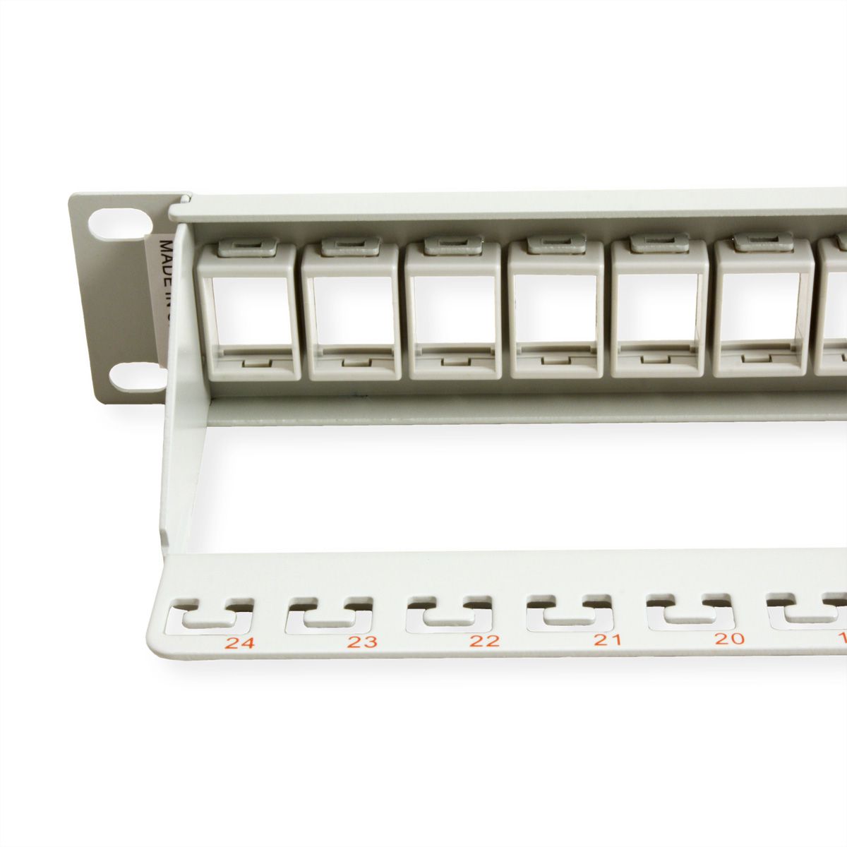 ROLINE 19" keystone patchpaneel, 24P, niet afgeschermd, grijs