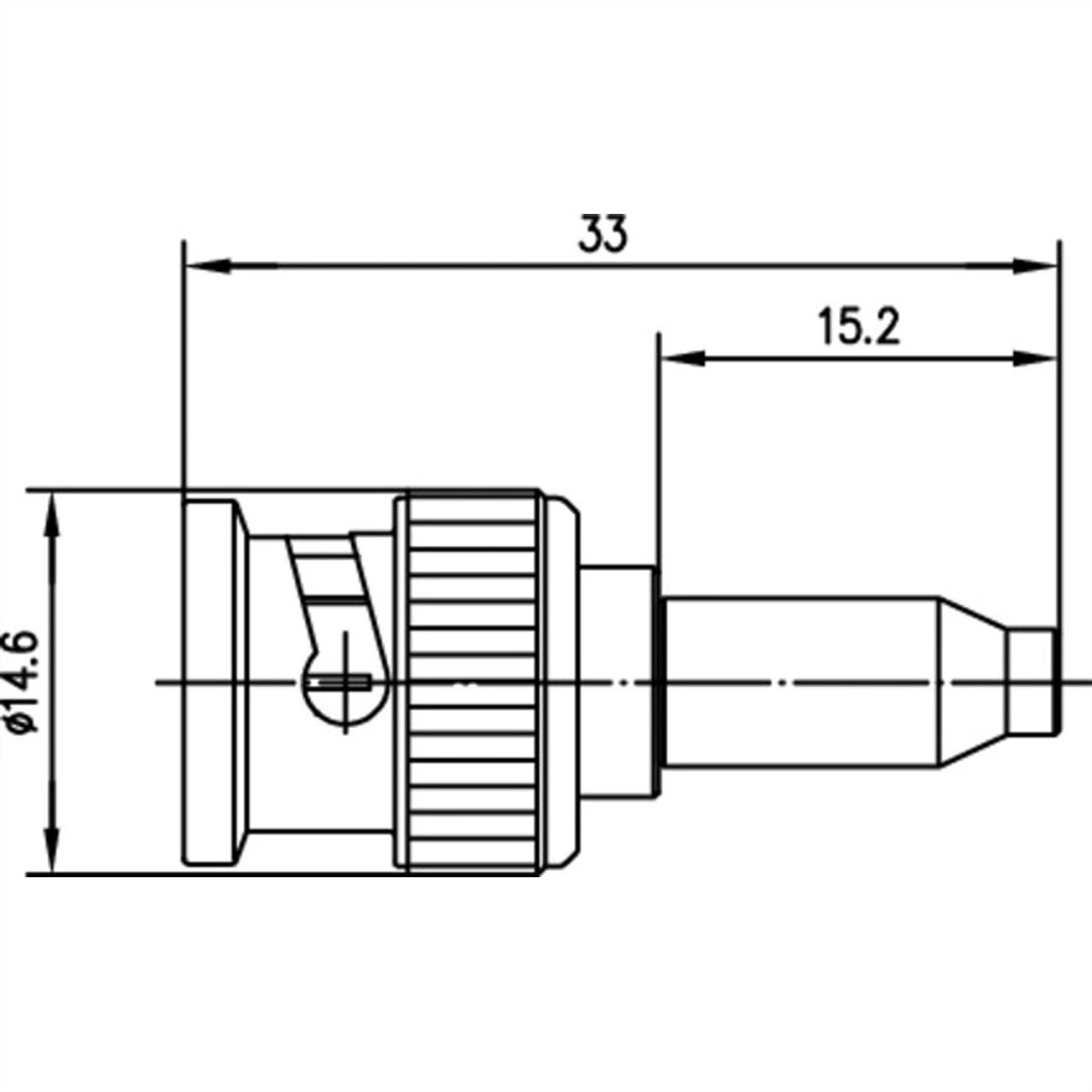 TELEGÄRTNER BNC-Crimpstecker 50 Ohm für RG-316/U