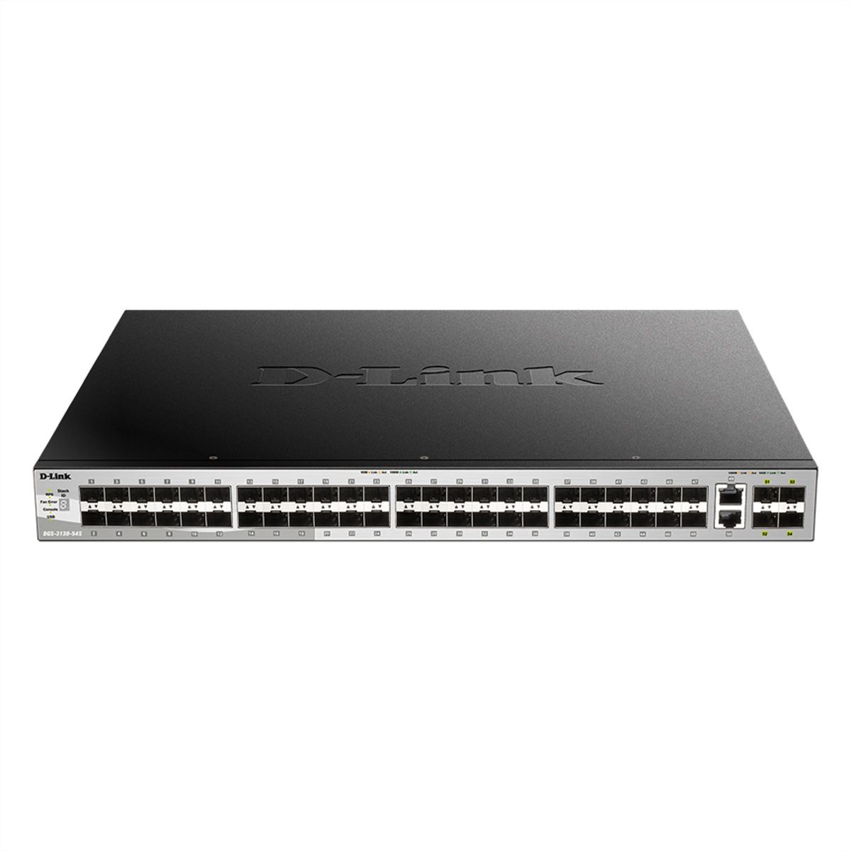 D-Link DGS-3130-54S/E 54-Poorts Switch, Layer 3 Glasvezel Gigabit Stack (SI)