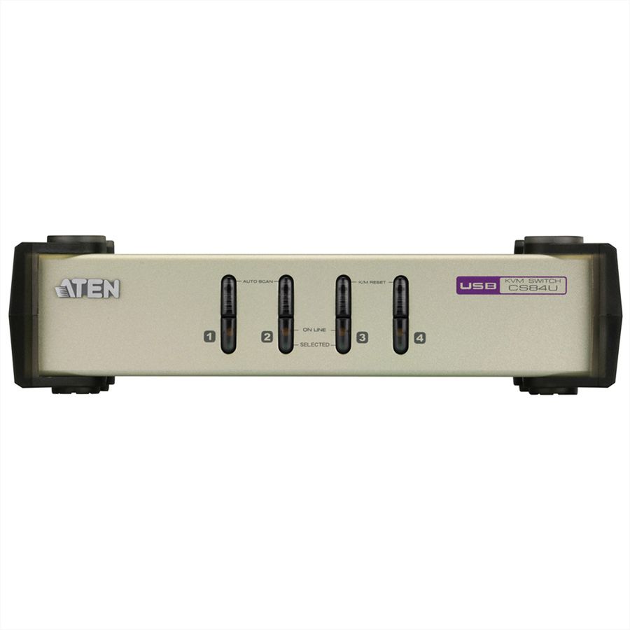 ATEN CS84U KVM Switch VGA, PS/2+USB, 4 Poorts