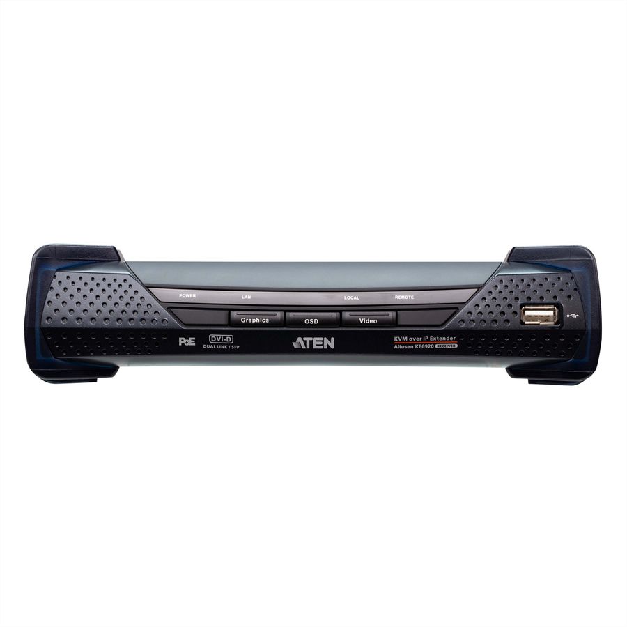 ATEN KE6922R 2K DVI-D Dual Link KVM Over IP ontvanger met SFP en PoE