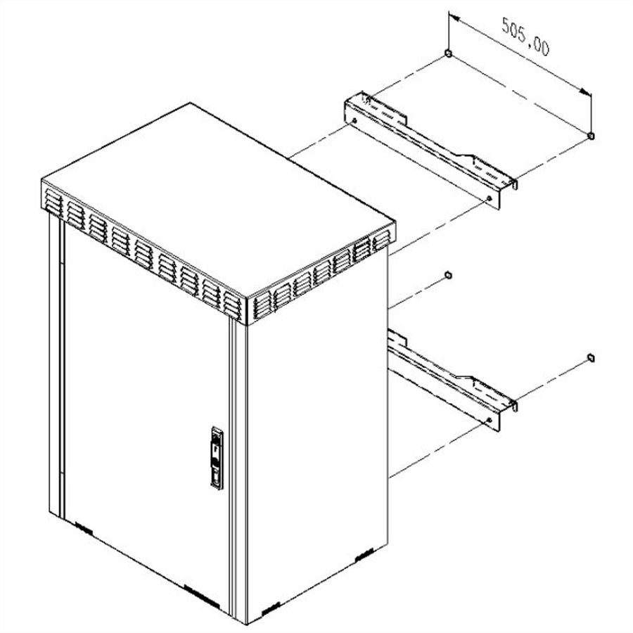 SCHROFF Outdoor Unibody wandmontageset