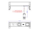 BACHMANN DESK2 white 2xUTE 1xSwitch 1xCM 0,2m GST18 RAL9010