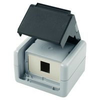 TELEGÄRTNER opbouwbehuizing IP44, met montage-inzetstuk voor 1xAMJ-module