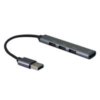 STANDAARD USB 3.0-hub, USB-A aansluiting, 4x USB-A-poorten (3x USB 2.0 + 1x USB 3.2 Gen1)