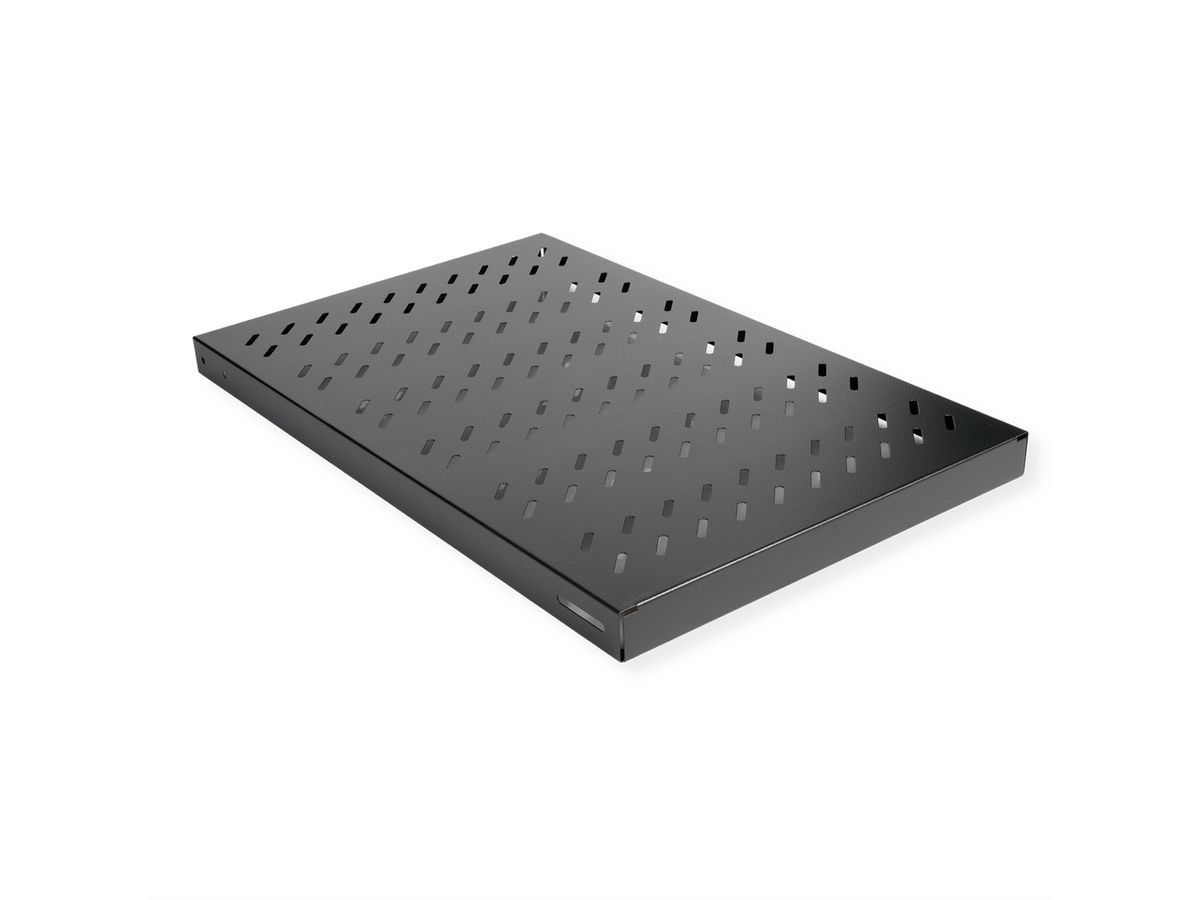 ROLINE 19-inch plank 1 U, instelbaar 700 mm diep 50 kg zwart