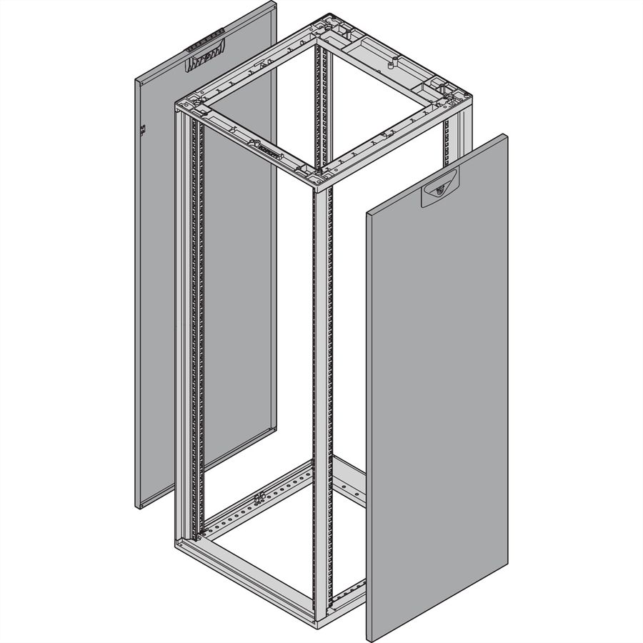 SCHROFF Novastar zijpaneel voor Slim-Line, RAL 7021, 38 U 500D