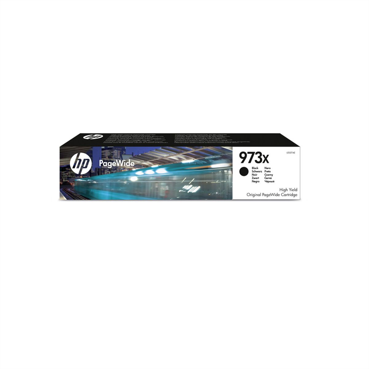 L0S07AE, Nr. 973X, Druckpatrone, schwarz, 10.000 Seiten, für PageWide MFP P57750, MFP P55250, Pro 452, Pro 477