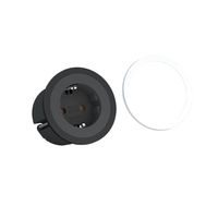 BACHMANN PIX 1x earthing contact with decorative rings in white and black, GST coupling