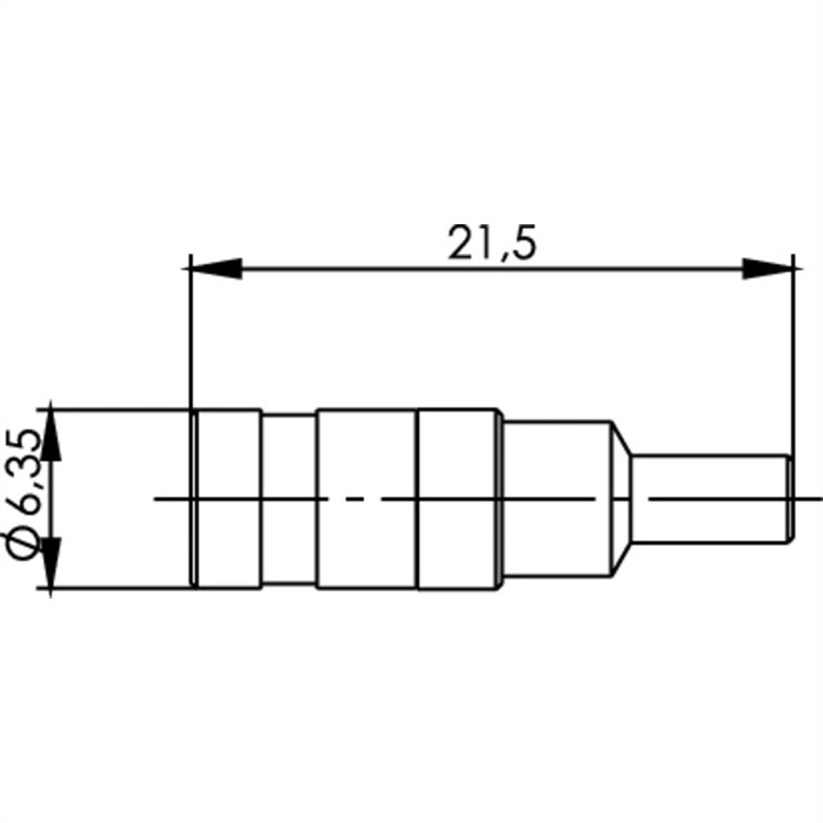 TELEGÄRTNER SMB-Buchse für RG-316/U, vergoldet, Löt-/Crimpanschluss