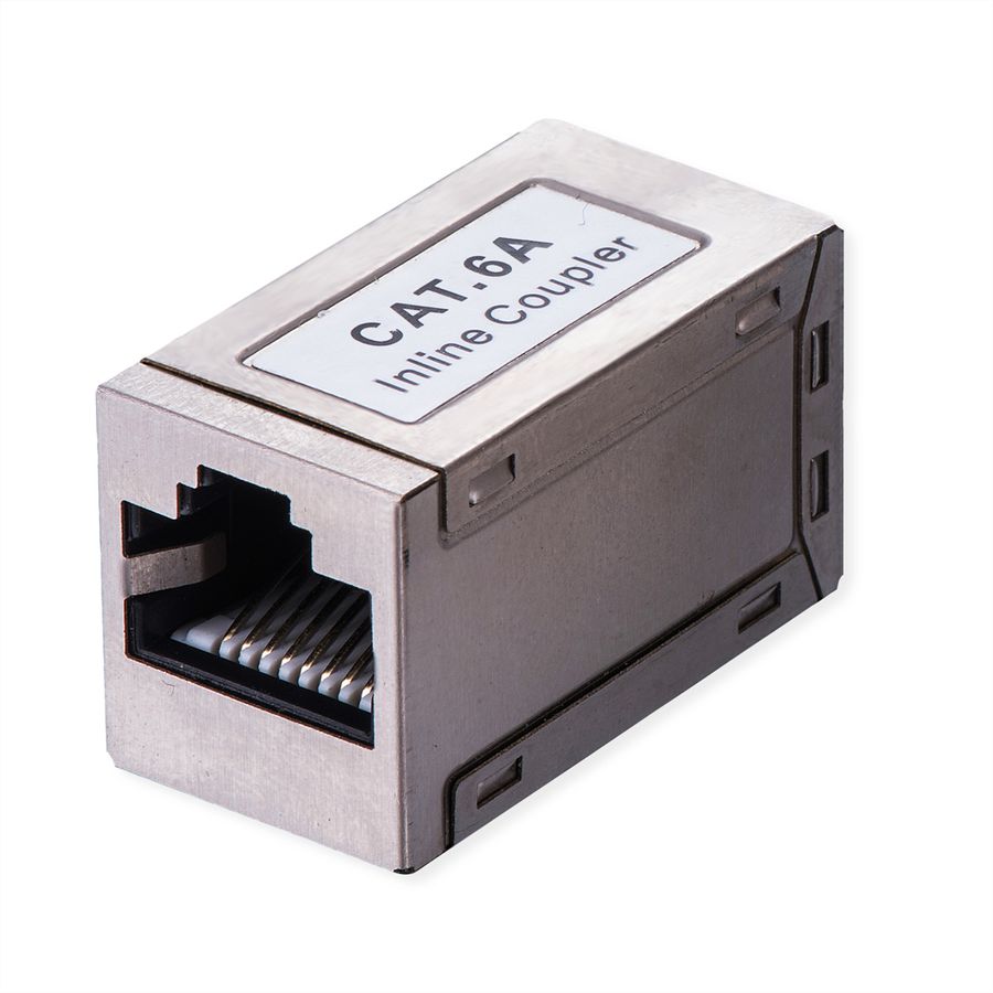 VALUE RJ-45-koppelstuk, afgeschermd, Cat.6A (klasse EA), zilver