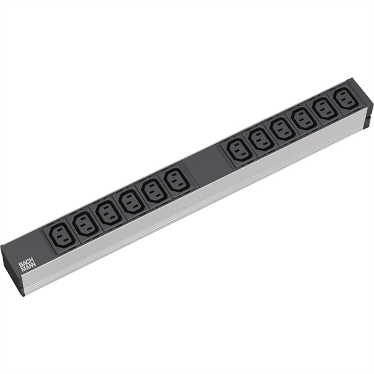 BACHMANN socket strip 19" 1U 12 x C13 socket protective contact plug