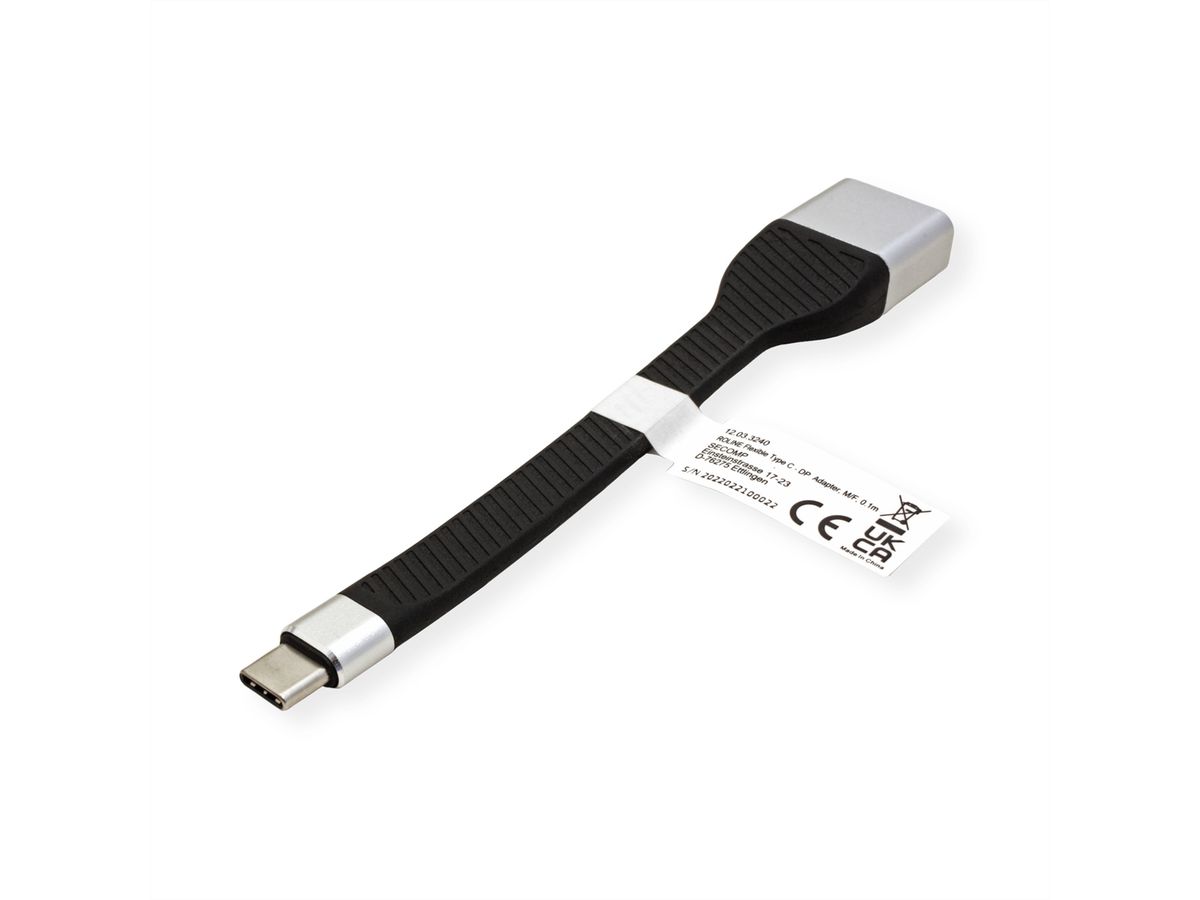 ROLINE Beeldschermadapter USB Type C - DP, M/F, 0,13 m