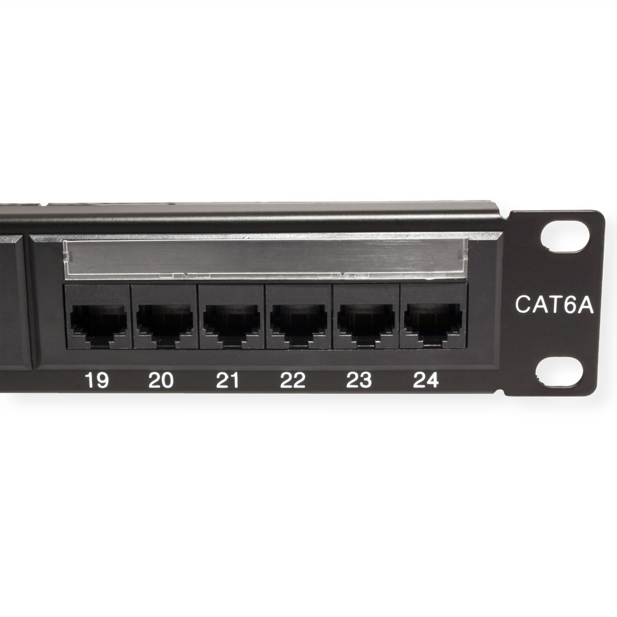 VALUE Cat.6A (Class EA) 19" Patch Panel, 24 Ports, UTP, black