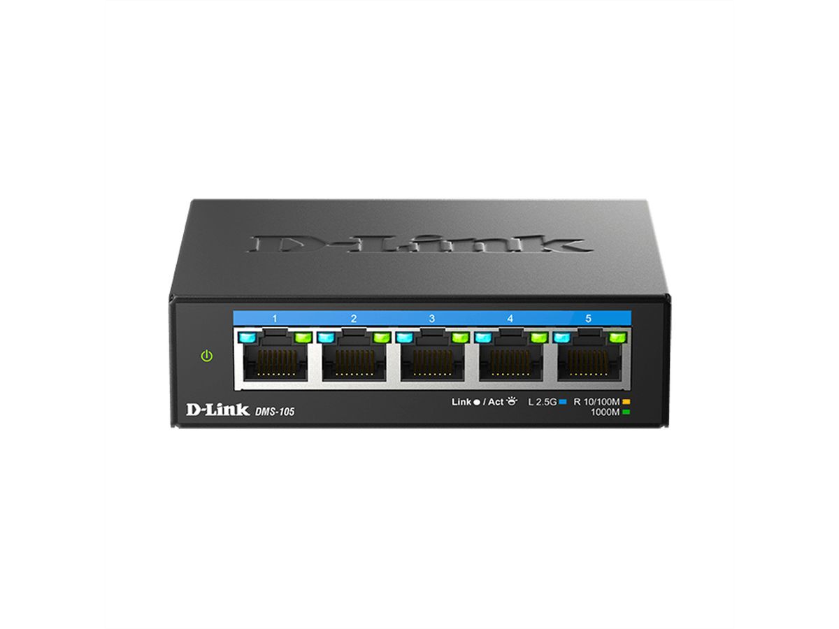 D-LINK DMS-105/E 5-Poorts Switch , Multi-Gigabit Unmanaged