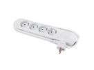 BACHMANN SMART stekkerdoos 4x geaard contact, wit, 1,5 m