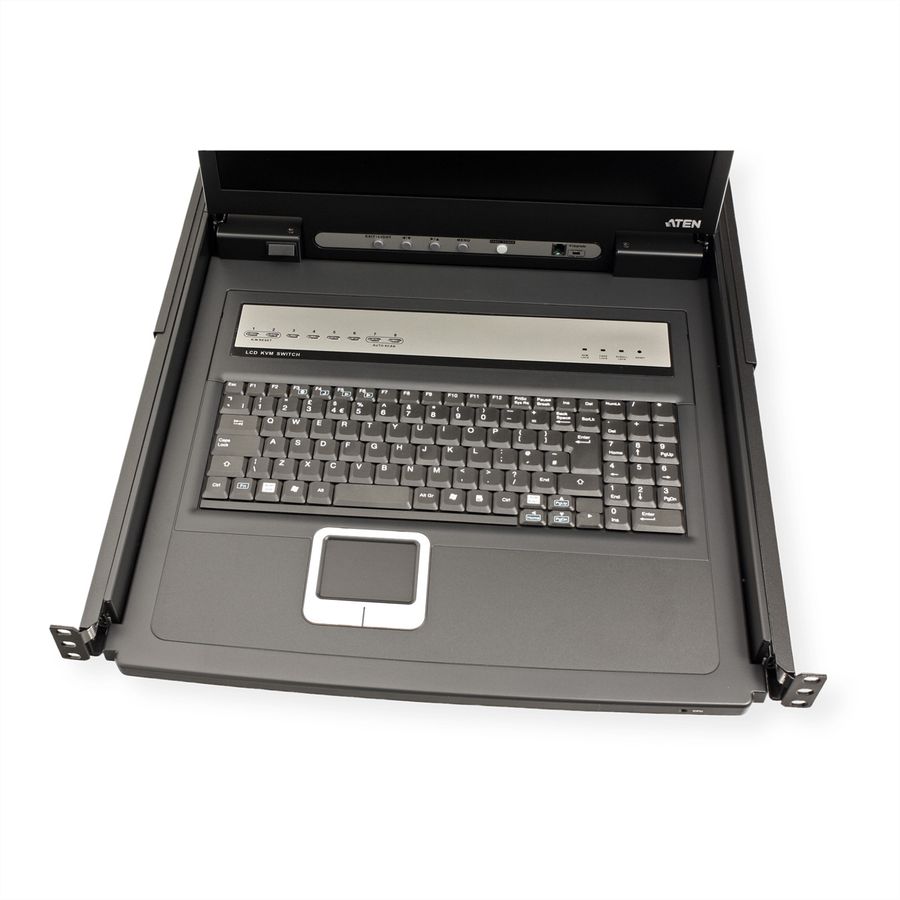 ATEN CL1308N KVM-Switch, 48cm TFT, VGA, PS/2-USB, 8 Port, IT-Layout