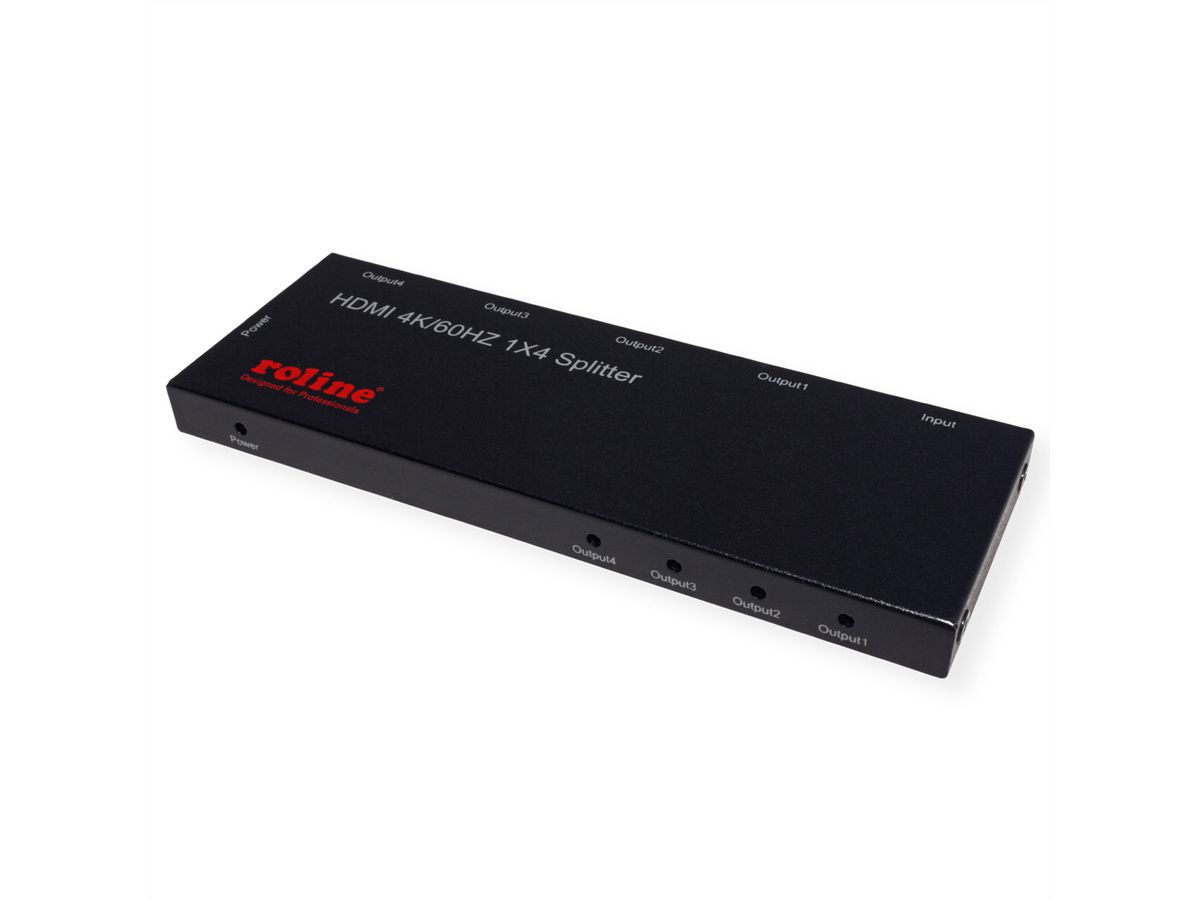 ROLINE HDMI video splitter, ultra slim, 4x