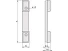 SCHROFF CompacPRO Achtervoet met rubberen inleg, 3 HE