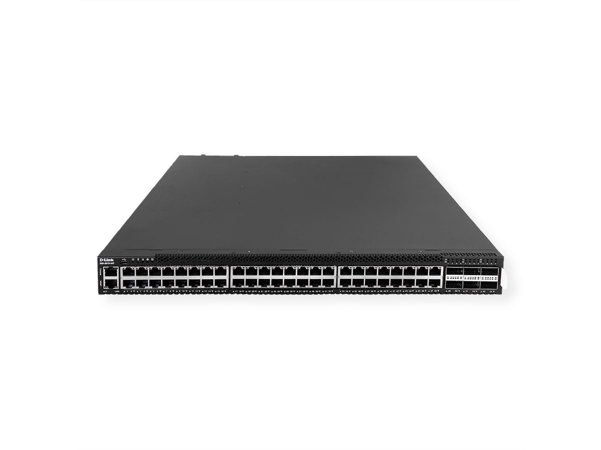 D-Link DXS-3610-54T/SI/E 48x 1/10GbE , 6x 40/100GbE QSFP+/QSFP28-poorten L3 Stackable 10G Managed Switch