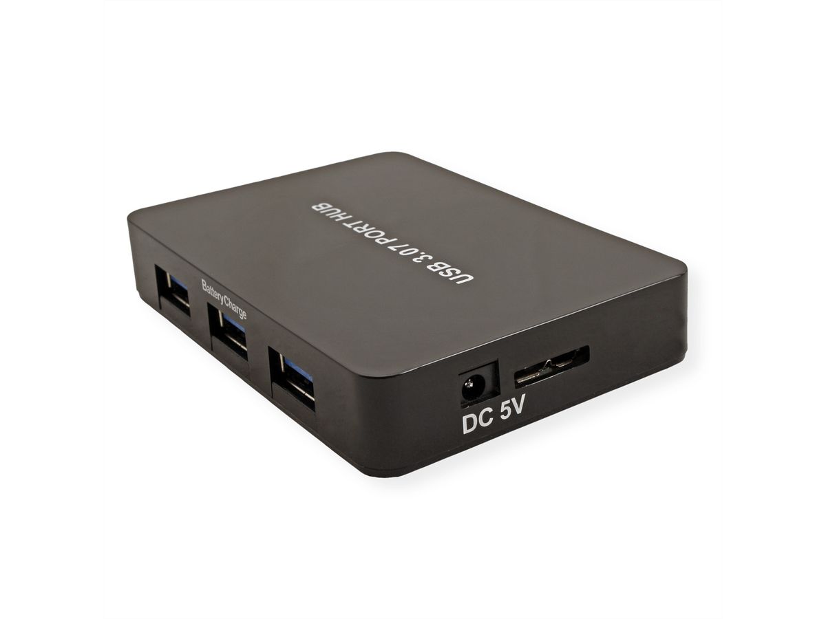 VALUE USB 3.2 Gen 1 Desktop Hub, 7 Ports, with Power Supply