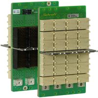 SCHROFF CPCI seriële backplane, 3 HE, 4 sleuven, systeemsleuf links, full mesh, met RIO