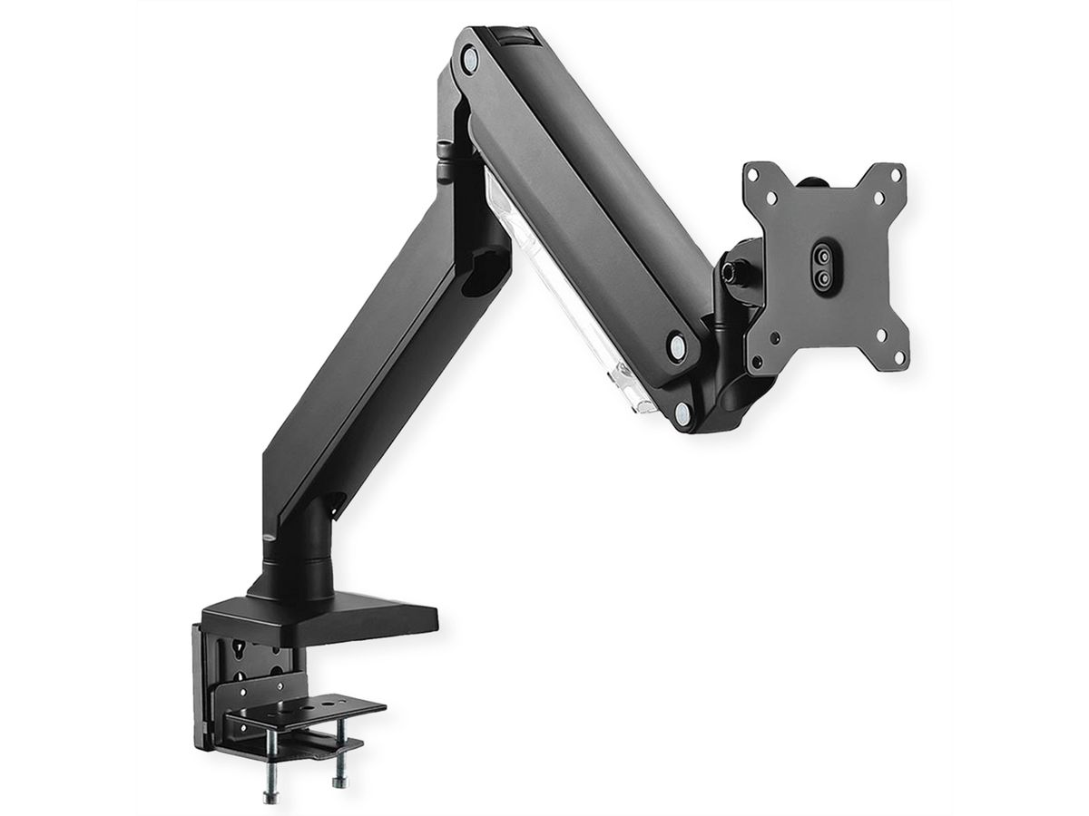 ROLINE LCD Monitor Stand Pneumatic, Desk Clamp, Pivot, max. 15 kg, 5 Joints