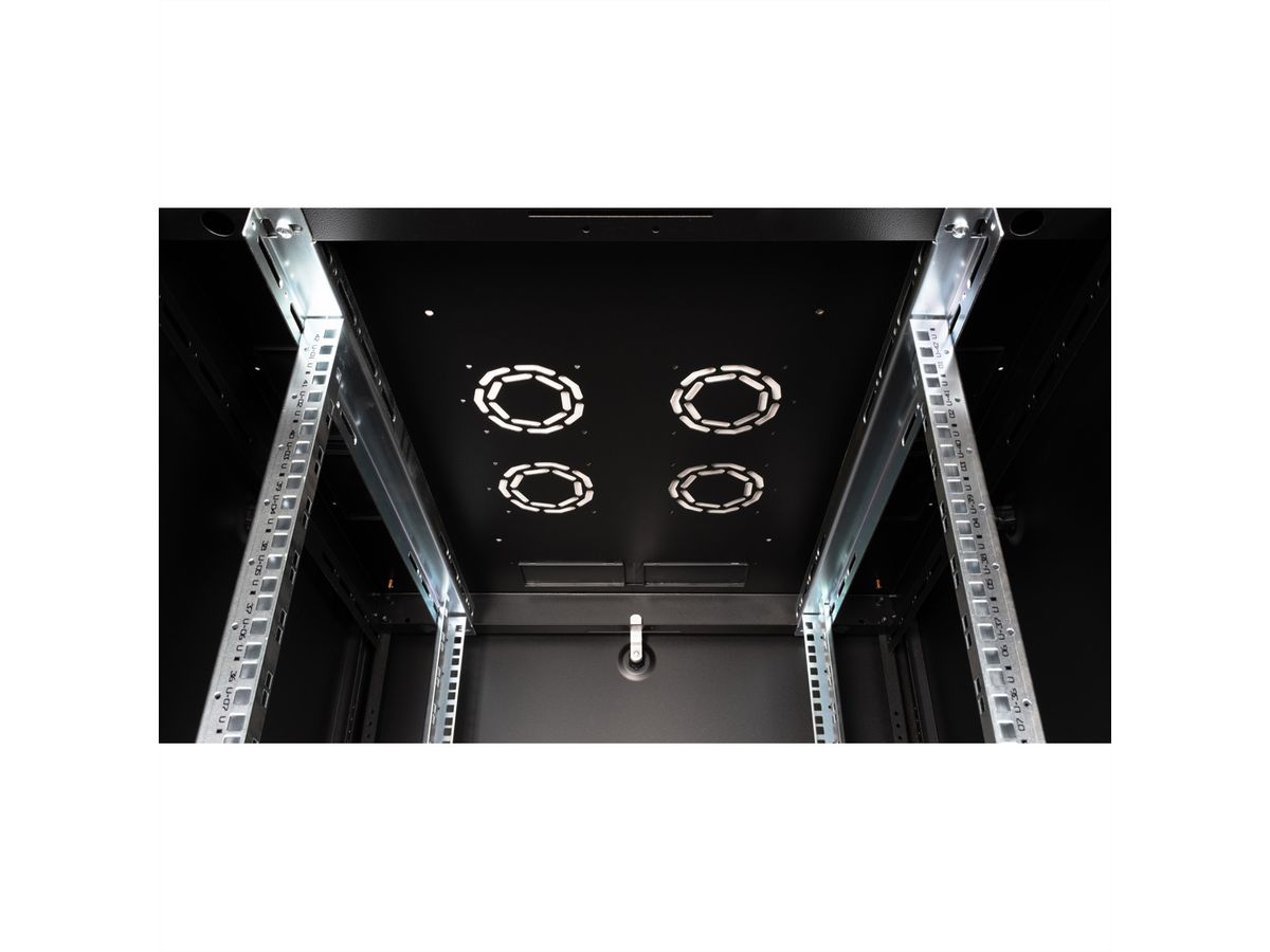 ROLINE 19-inch Network Cabinet Basic 42U, 800x800 WxD glass door black