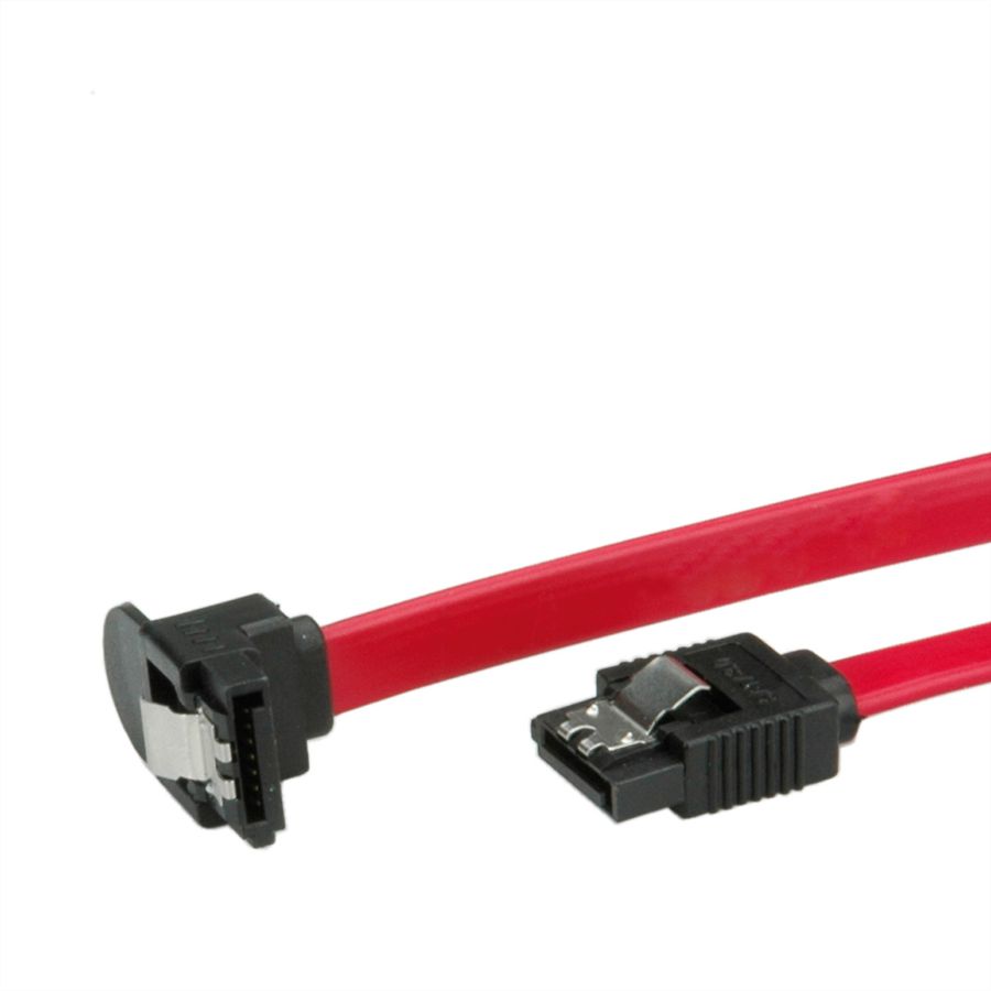 ROLINE Internal SATA 6.0 Gbit/s Cable, angled, with Latch, 0.5 m