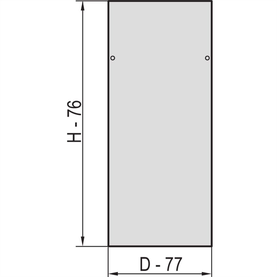 SCHROFF Eurorack zijpaneel met zijpaneelvangers, RAL 7035, 34 U 600D