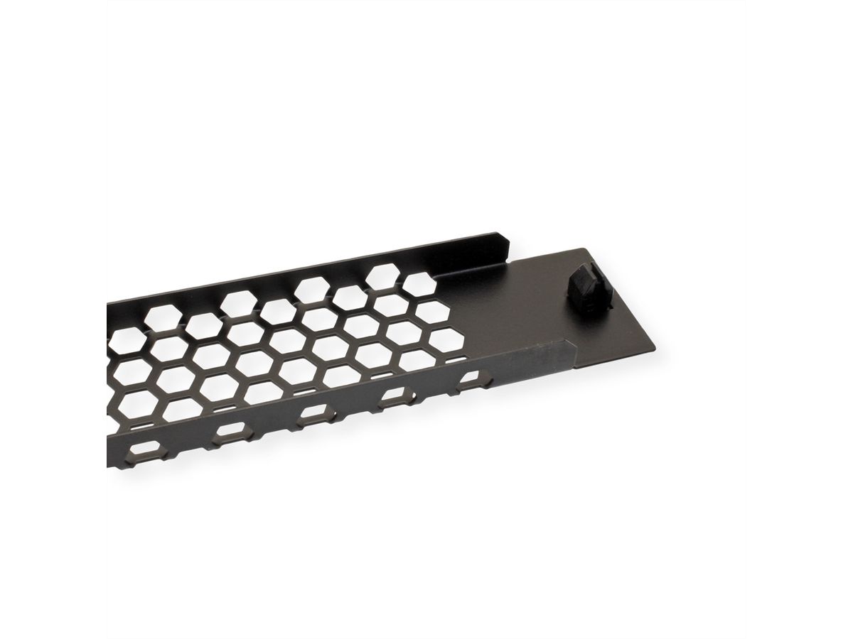 VALUE 19" Perforated Ventilation Mesh Panel, Snap-in, 1U, Metal, black