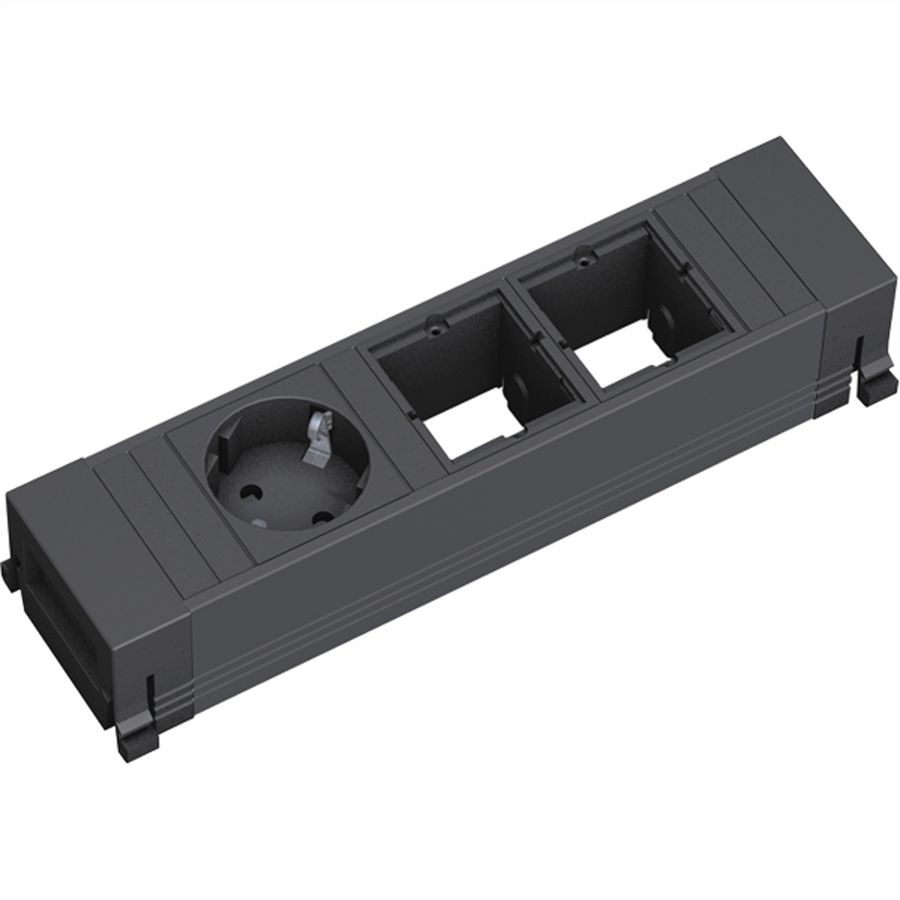 BACHMANN POWER FRAME 1xCEE7/3 2xCM, Plastic profile 0.2m GST18
