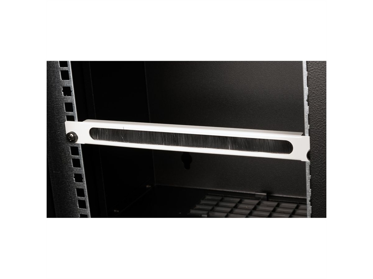 ROLINE 10-inch kabeldoorvoer, met borstelstrook 0.5HE grijs