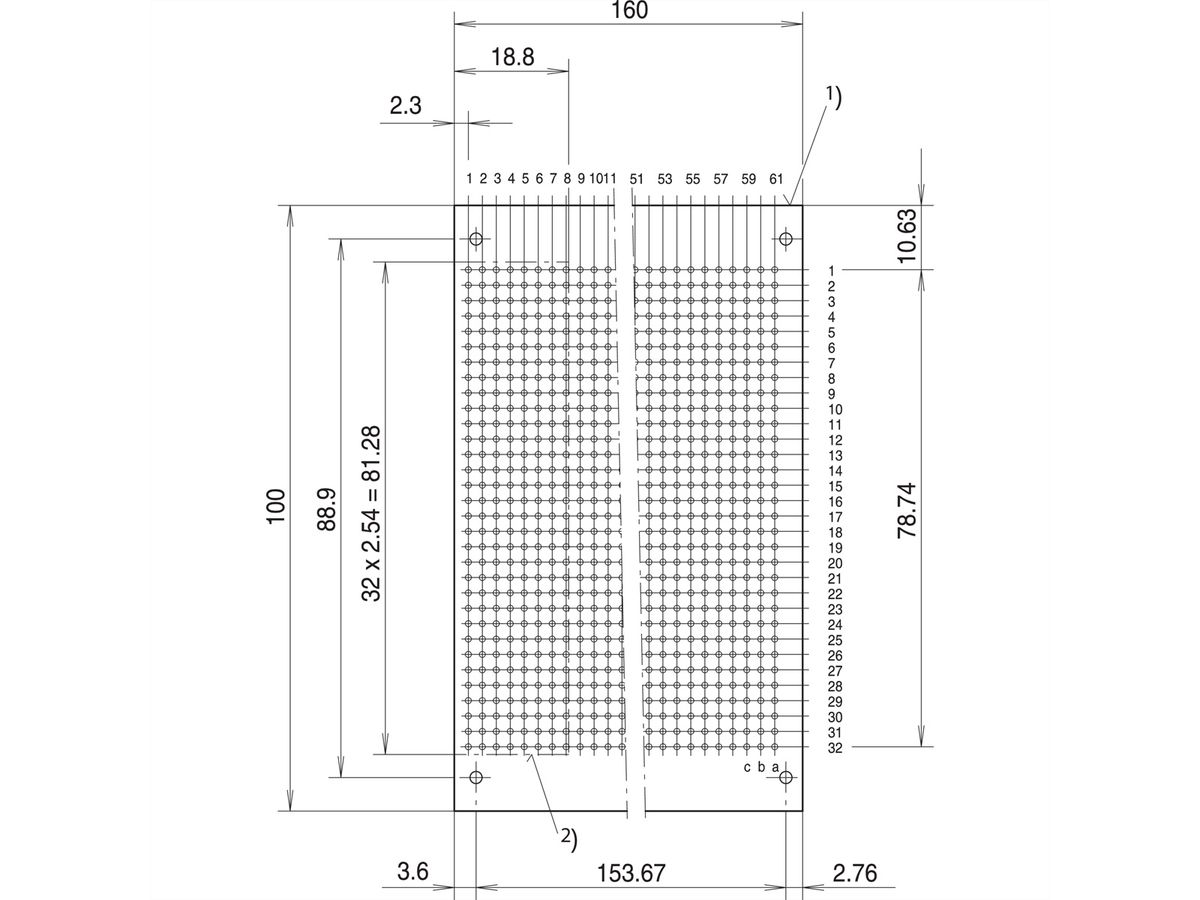 SCHROFF enkele LED, lange uitvoering, Ø 3,2 mm, geel