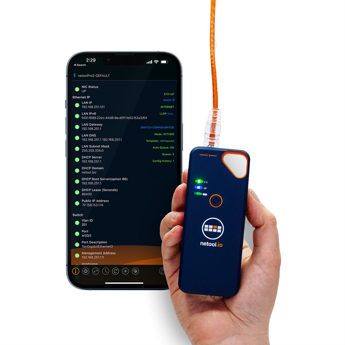 NetPeppers netool.io Pro2, Smarter Netzwerktester