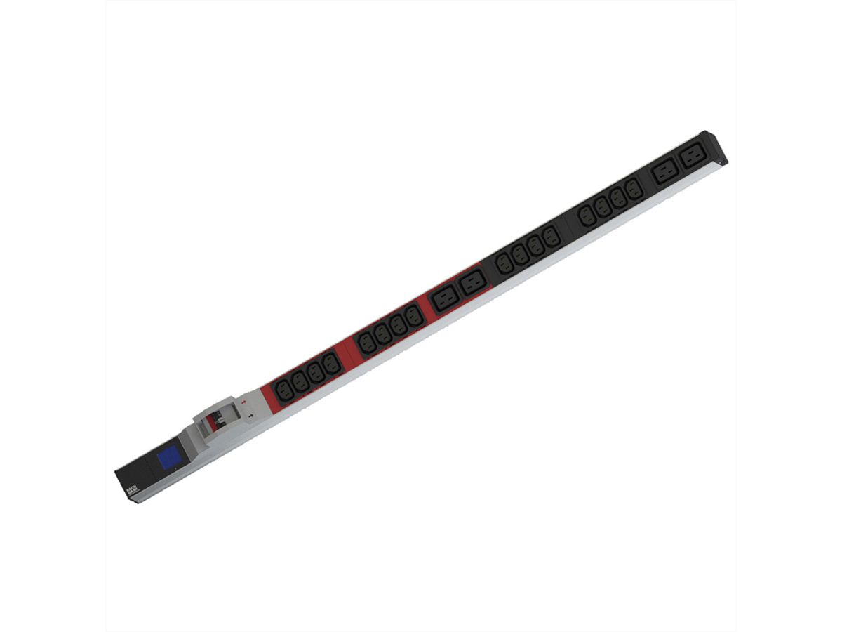 BACHMANN BN0500 19" PDU 1HE 16xC13 4xC19, vermogensmeting, aansluiting CEE 32A, blauw