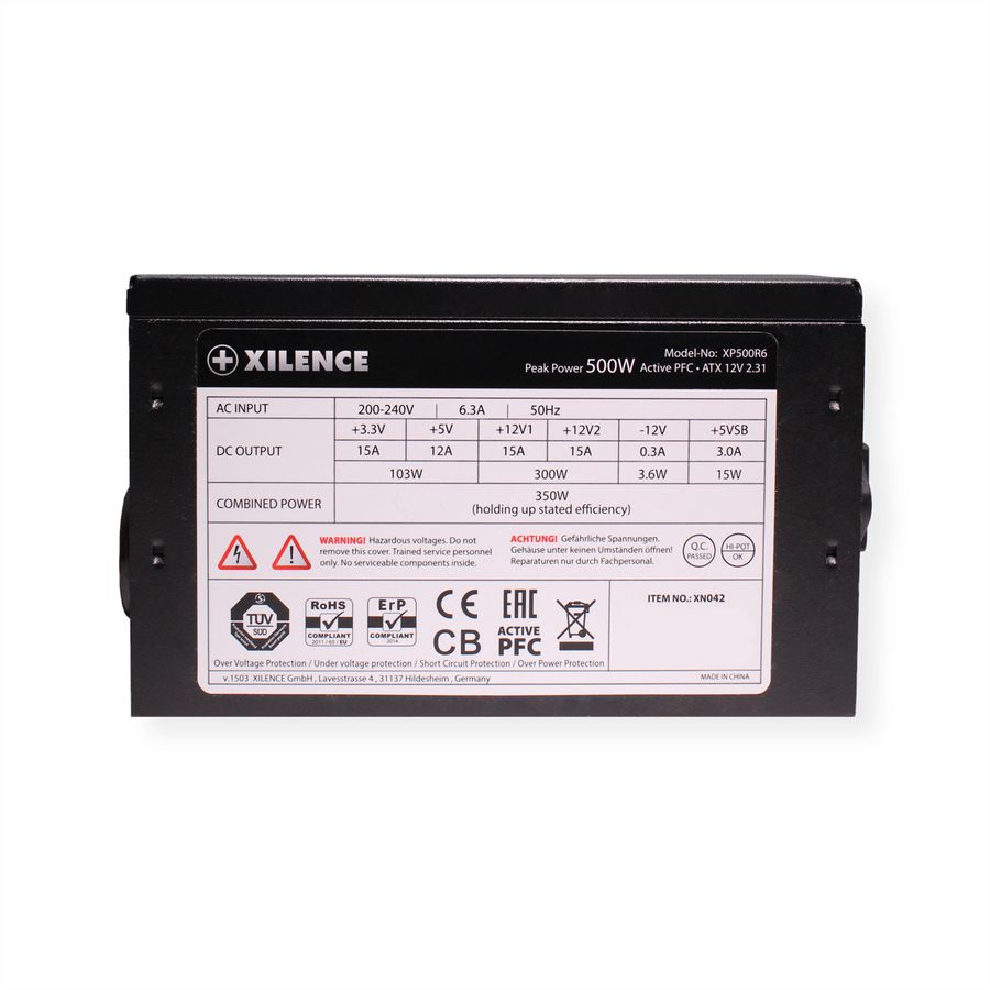 Xilence XP500R6 PC voeding, 500W Peak Power, ATX