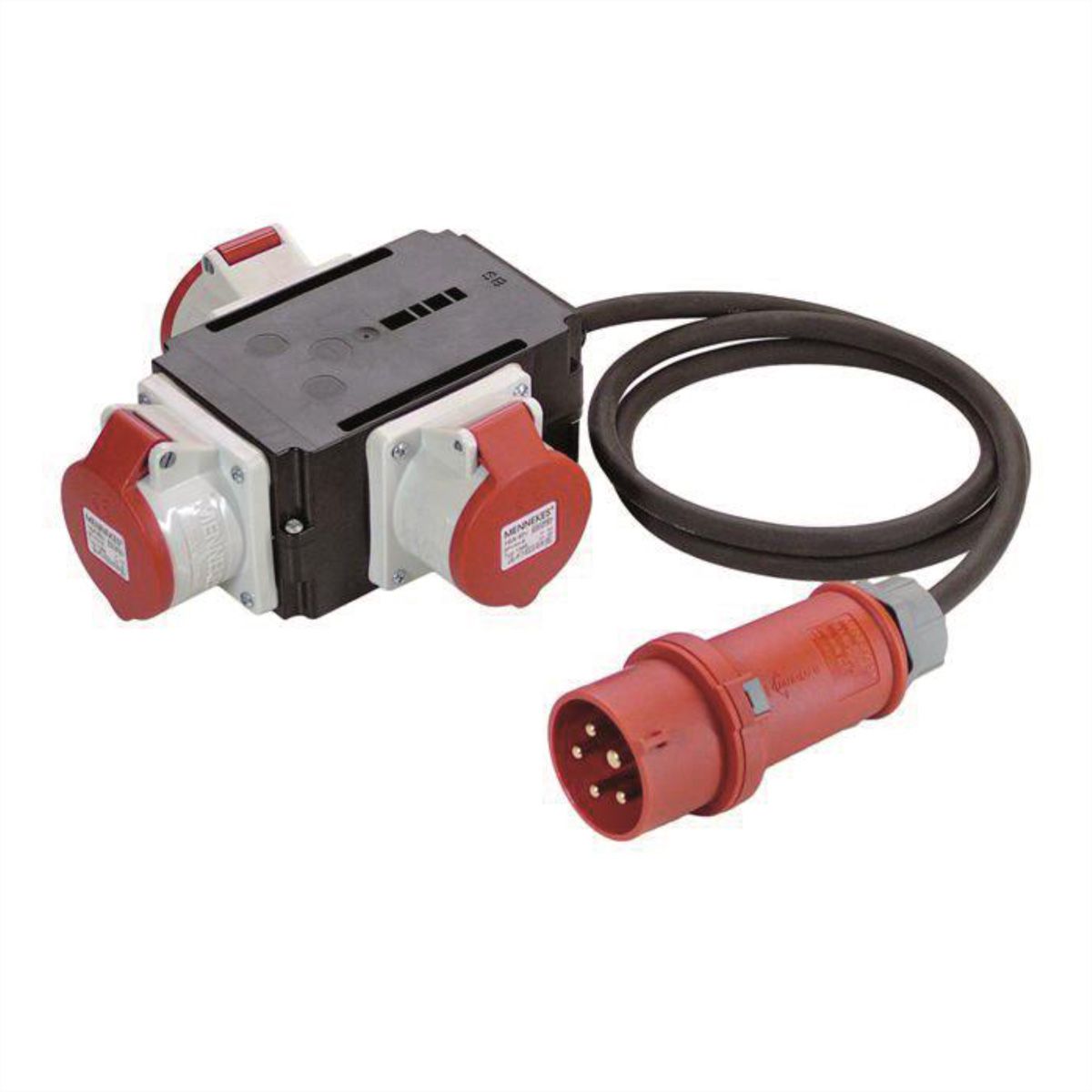 BACHMANN CEE adapter CEE 400 V/16 A, 3x 16A 5p400V IP44 1.5m