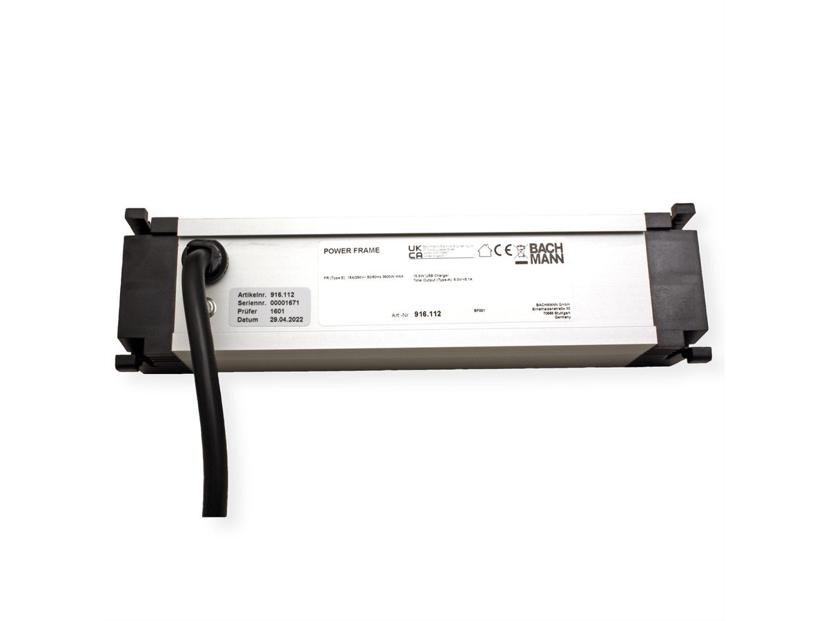 BACHMANN POWER FRAME 2xUTE 1xUSB Charge current 2.0m AEH