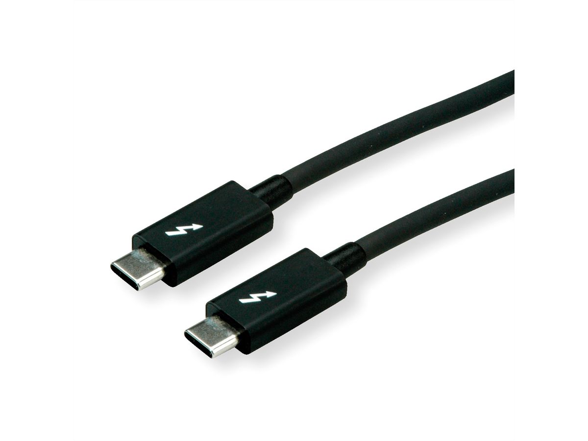 ROLINE Thunderbolt™ 3 Cable, 20GBit/s, 5A, M/M, black, 2 m